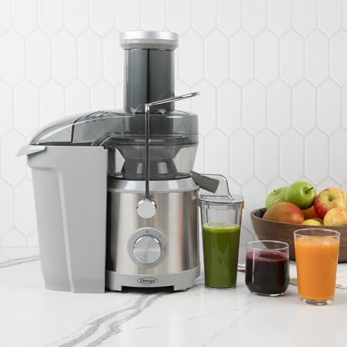 Centrifugal Juicer with Extra Large Chute High Speed Extractor For Fruits and Vegetables (Silver)