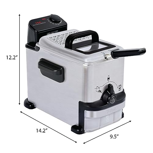 EZ Clean Compact Electric Deep Fryer with Basket (1.8 L- 1200 W)