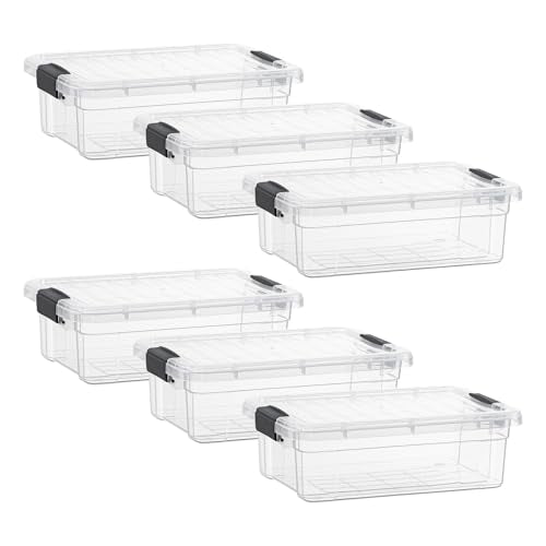 7.4 Quart Clear Plastic Storage Bin with Lid (7.4 Quart)