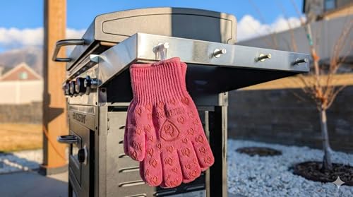 Grill Armor Oven Gloves with Fingers (Small Standard Cuff / Pink)