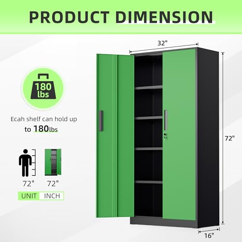 Storage Cabinet (Black Green / 71")