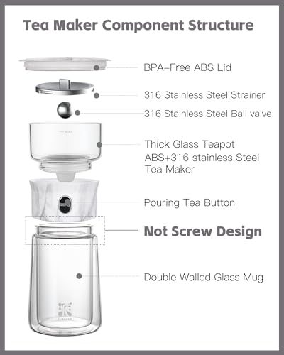 Modern One Touch Tea Maker (09-Marble / 9oz)