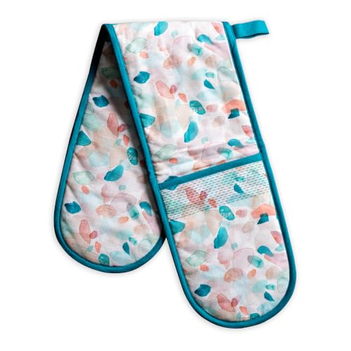 Double Oven Mitts 100% Cotton Double Oven Glove (079 - Summer Picnic / 7" x 35" (Double Oven Mitt))