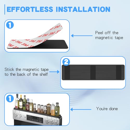 Magnetic Stove Top Shelf for 30" Stoves (Black)