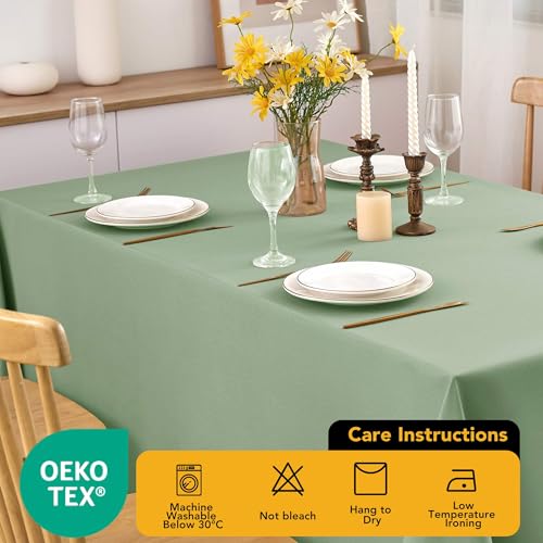 6 Pack Sage Green Tablecloths for Square Tables (Sage Green / 54x54 In, 6 Pack)