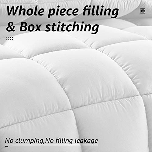 All Season Twin Size Bed Comforter (White / Twin（64*88）)