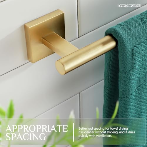 Towel Bar Bathroom Towel Holder for Bath Kitchen Cabinet Towel Rails 20 Inch Brushed Gold Stainless Steel B4005BG (Brushed Gold / 20-Inch)