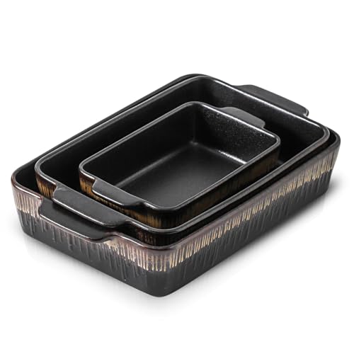 Bakeware Set Ceramic Baking Dish (Rough Black)
