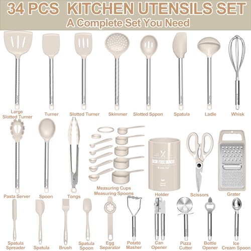 Kitchen Utensils Set (Khaki)