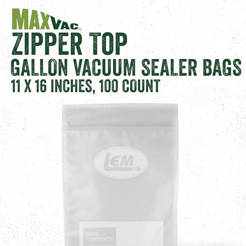 Products MaxVac Gallon Vacuum Sealer Zipper Bags (11"x16")