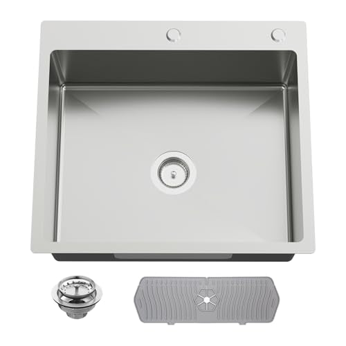 25x22 Inch Stainless Steel Kitchen Sink (25x22 Stainless)