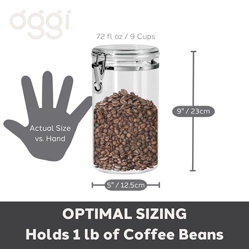 Large Clear Canister with Clamp Lid (72-Fluid Ounce / Canister)