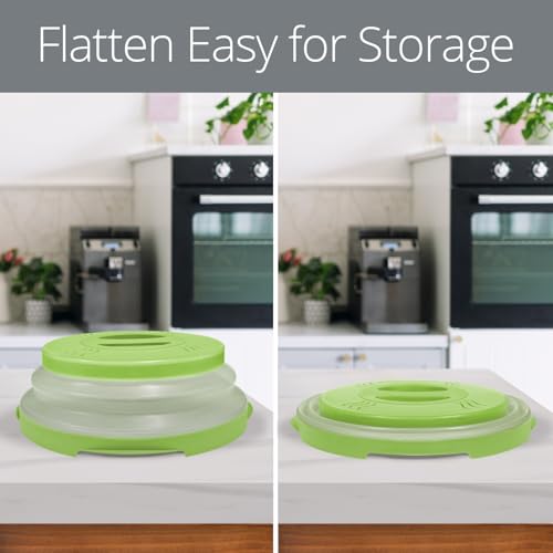 Magnetic Microwave Splatter Cover (12 Inch - Full Size Microwaves - Green)