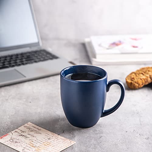 16 oz Coffee Mugs Set of 6 (Matte Blue)