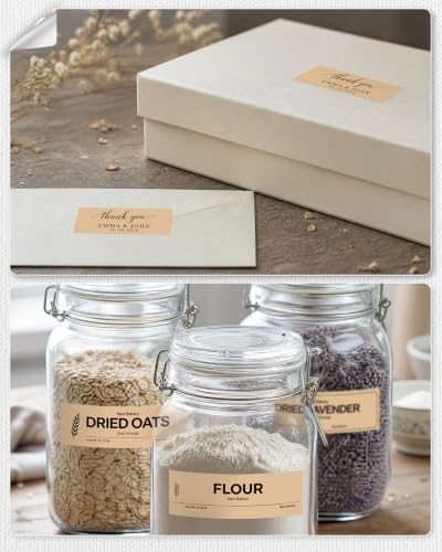 3x1 Inch Thermal Labels (3"x1" / Brown)
