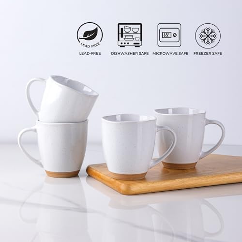 12oz Ceramic Coffee Mugs set of 6 (White / Set of 6)