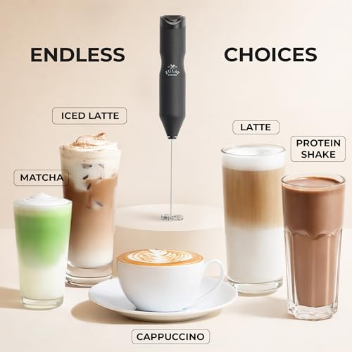 Powerful Frother Wand AA Batteries Included (Executive Black / Majestic Frother)