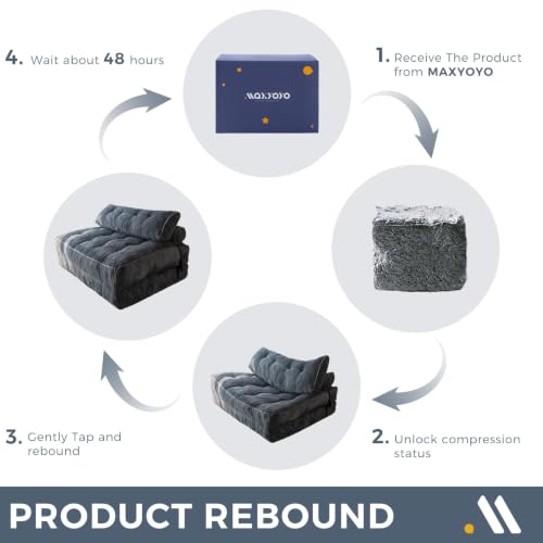 Folding Sofa Bed (Dark Grey / Full)