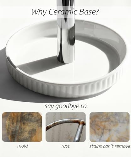 Paper Towel Holder Countertop (Chic Silver)