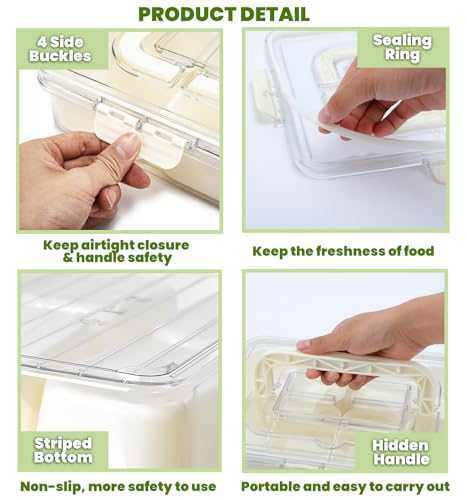 Divided Serving Tray with Lid & Handle&6 Forks (1PC 7 Compartments)
