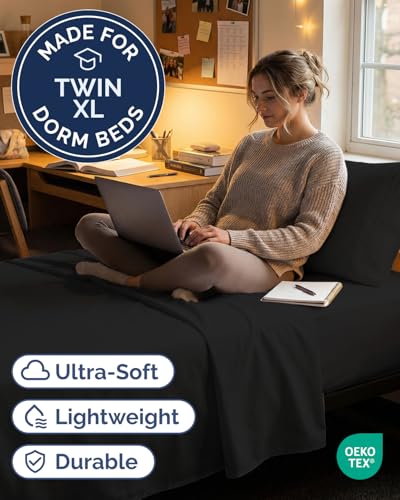 Twin XL 3 Piece Sheet Set (08 - Black / Twin XL)