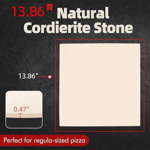 13.86" Square Pizza Stone (13.86"x13.86"x0.47"H)