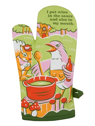 Oven Mitts Cute Kitchen Accessories & Kitchen Gifts (I Put Wine in the Sauce)