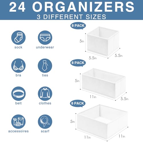 Drawer Organizer Clothes (24 Count)