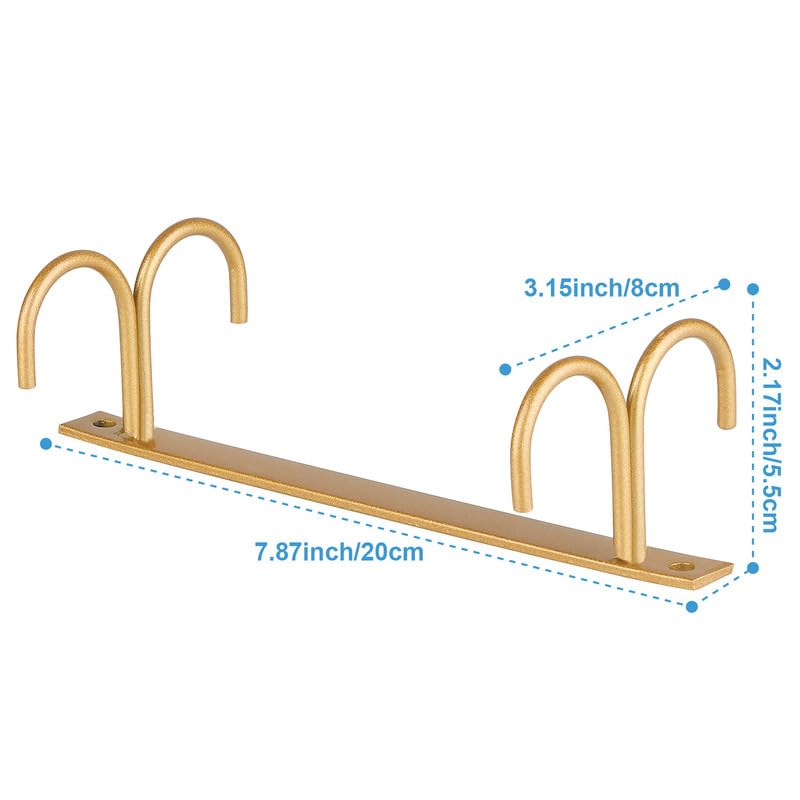 Mug Rack Under Cabinet (Gold / 2 Pack)
