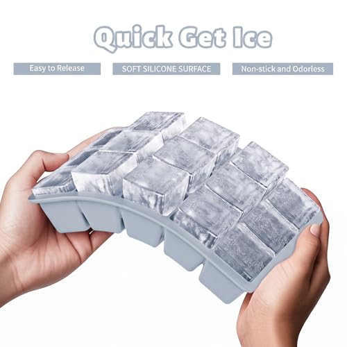Silicone Ice Cube Tray 2 Pack (Blue / Ice Cube Tray 2 Pack)
