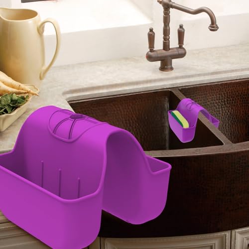 Sponge Holder for Kitchen Sink (Purple)