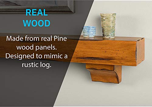 Breckenridge 72” Fireplace Mantel Shelf with Corbels (Chestnut Rustic / 72 Inch)