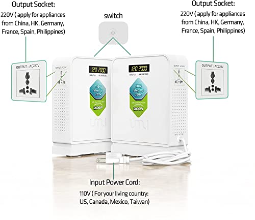 2000W Step Up Voltage 110v to 220v Converter (2000W)
