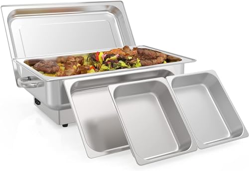 Electric Chafing Dish Buffet Set (1/1 Full Size+1/2 Half Size)