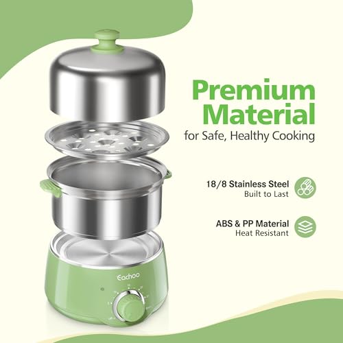 Hard Boiled Egg Cooker (Retro Green / 2-Tier)
