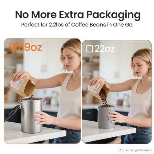Coffee Canister (Iced Silver / 39 oz)