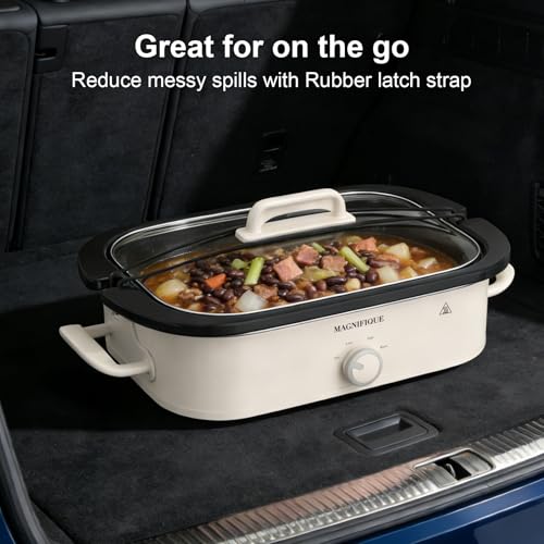 4 Quart Slow Cooker with Casserole Manual Warm Setting (4 Quarts / Manual Oatmeal)