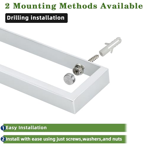 8'' Hand Towel Holder Towel Bar for Bathroom Wall Mounted (Polished Chrome / 8-Inch)