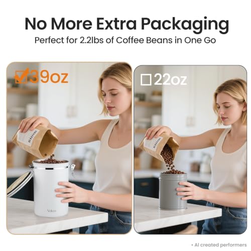 Coffee Canister (Jet White / 39 oz)