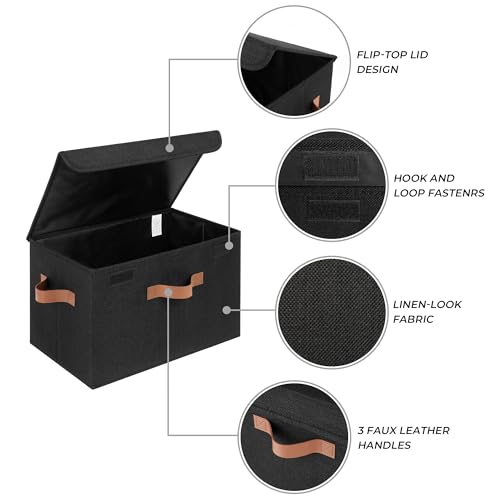 Memory Keepsake Storage Box (Black / Large-2 Pack)