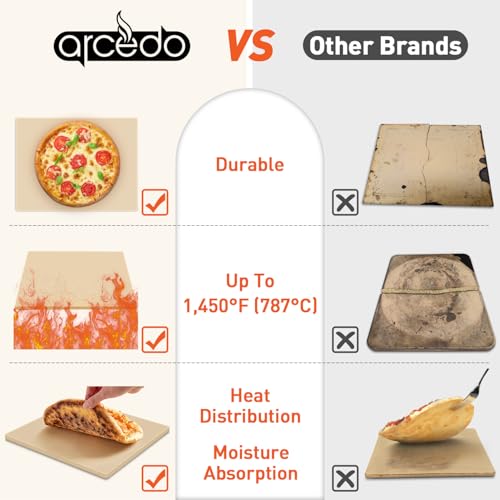 Pizza Stone for Oven and Grill 15 x 12 Inch