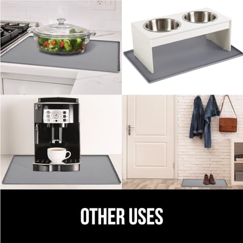 Waterproof Silicone Under Sink Mat (Gray / 34"w X 22"l)