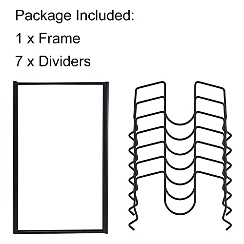 Pot Lids Organizer Rack for Cabinet and Countertop (Black / Lid Organizer)