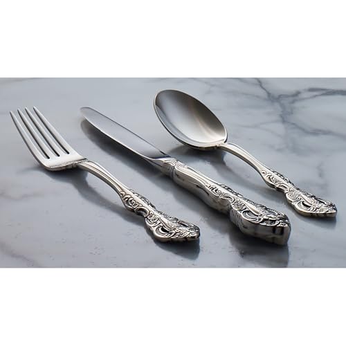 2765004C Michelangelo Fine Flatware Dinner Spoons (0.50 LB / Dinner Spoons, Set of 4)