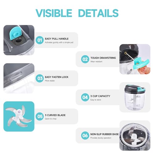 Manual Food Processor Vegetable Chopper