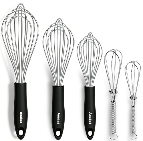 Stainless Steel Kitchen Whisk Set of 5 (5 Count)