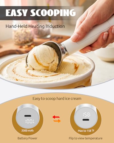 Heated Ice Cream Scoop (White)