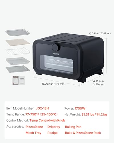 Pizza Oven 8 Presets Electric Pizza Ovens Air Fry Combo