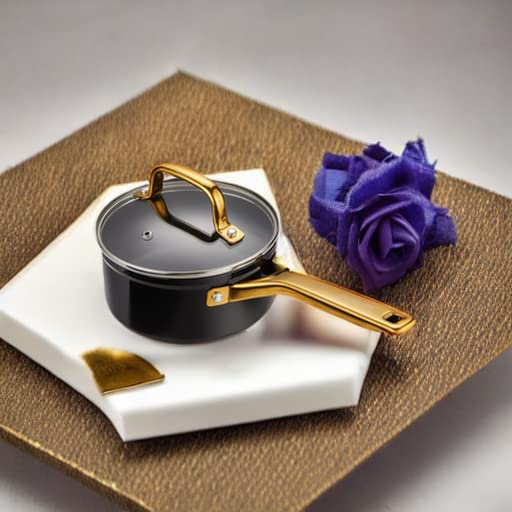 2.5 QT Ceramic Enamel Saucepan with Lid (2.5 Quarts)