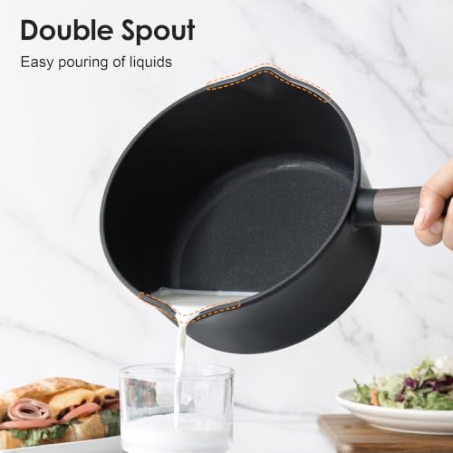 15Pcs Nonstick Cookware Set (Night Black / 15 Pieces)